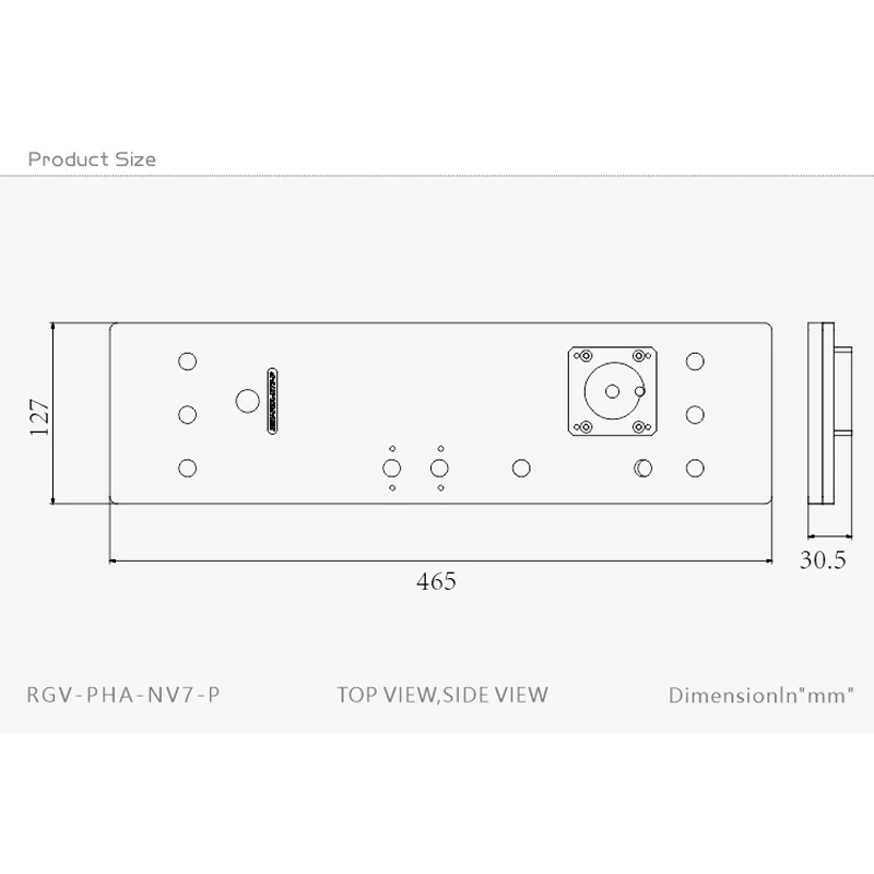 BYKSKI RGV-PHA-NV7-P Acrylic Distro Plate Use for PHANTEKS NV7 Computer Case Water Cooling Replace Reservoirs Support DDC Pump