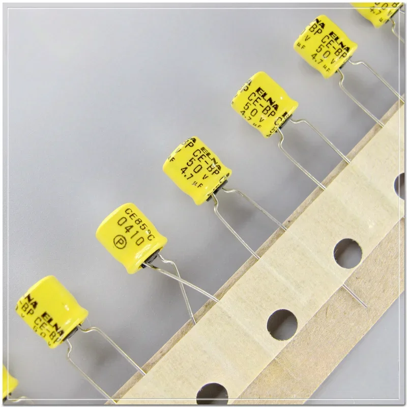 10PCS/100PCS ELNA Yellow Leather CE-BP (RB2) 4.7uF/50V Small Volume Non-Polarized Electrolytic Capacitors