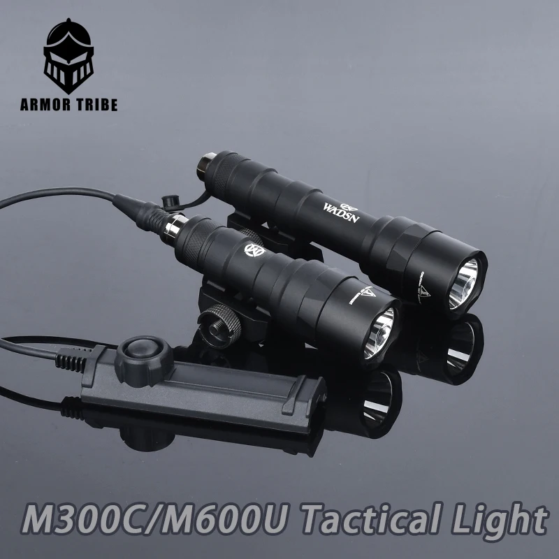 Tactical M600 M300 M300C M600U Tactical Flashlight White Light Metal Fit 20mm Rail Hunting Weapon Airsoft Accessories Lamp