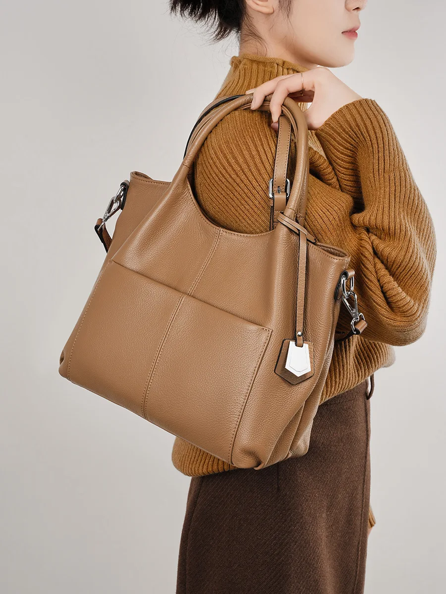 

Genuine Pitote women's bag commuting handbag casual simple shoulder bag versatile crossbody bag