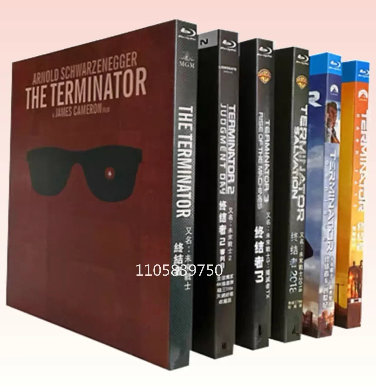 BD Blu-ray High-Definition Movies The Terminator 1–6 Box Set Collector's Edition Bilingual in Chinese and English
