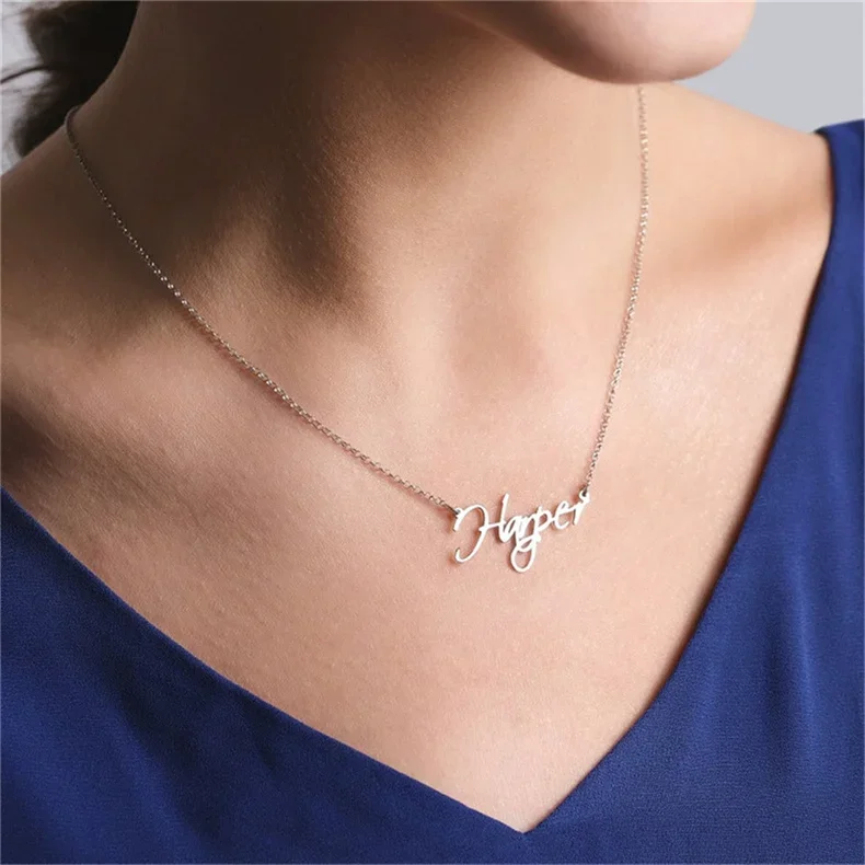 

Stainless Steel Customized Name Necklaces for Women Personalized Necklace Stethoscope Letter Heart Butterfly Pendant Jewelry