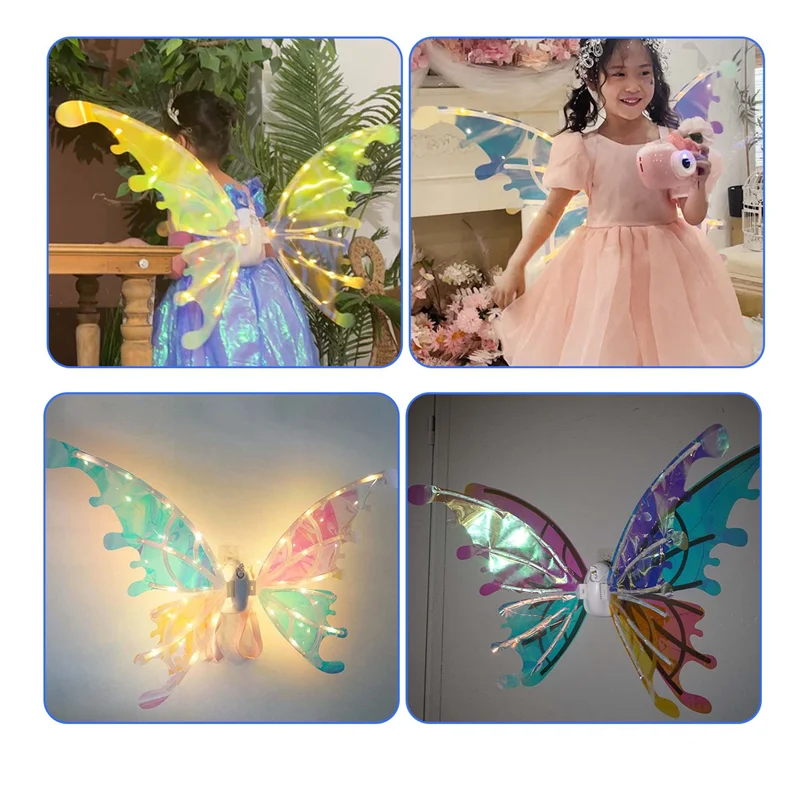 Led Prinses Elf Fairy Vleugel Vlindervleugels Bellydance Carnaval Led Kostuums Kerst Toont Speelgoed Cadeau Voor Kinderen