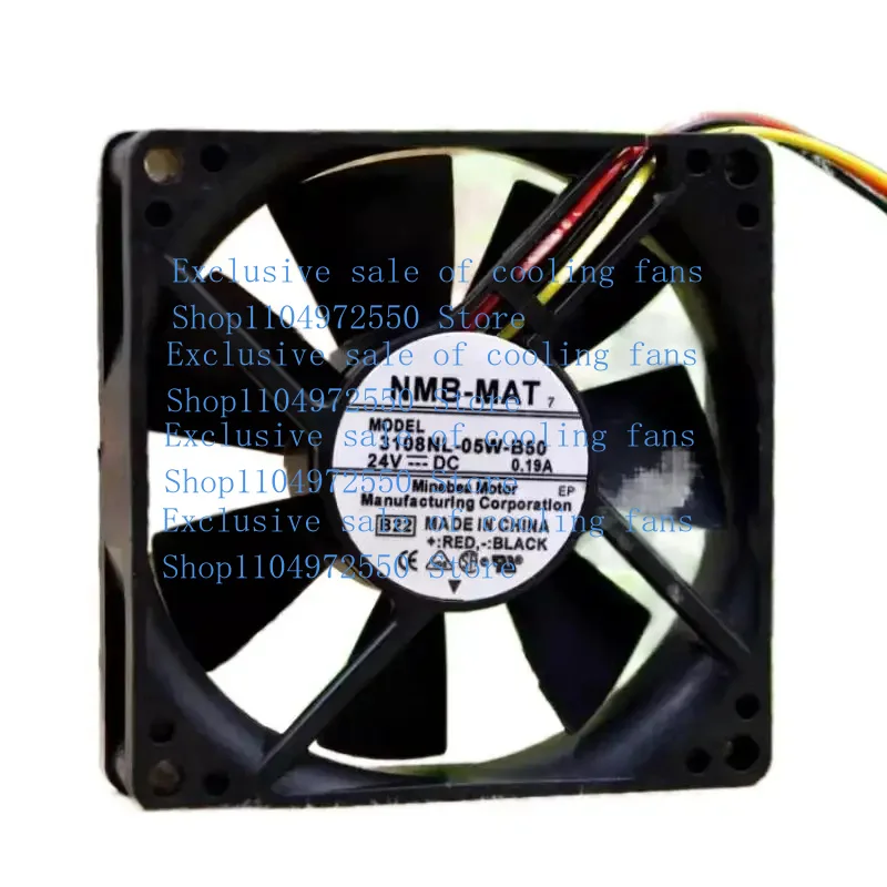 Для нового вентилятора процессора для NMB-MAT 3108nl-05w-b50 8020 24 В 0,19 А инверторный вентилятор 80*80*20 мм Для нового вентилятора процессора для NMB-MAT 3108nl-05w-b50 8020 24 В 0,19 А инверторный вентилятор 80*80*20 мм