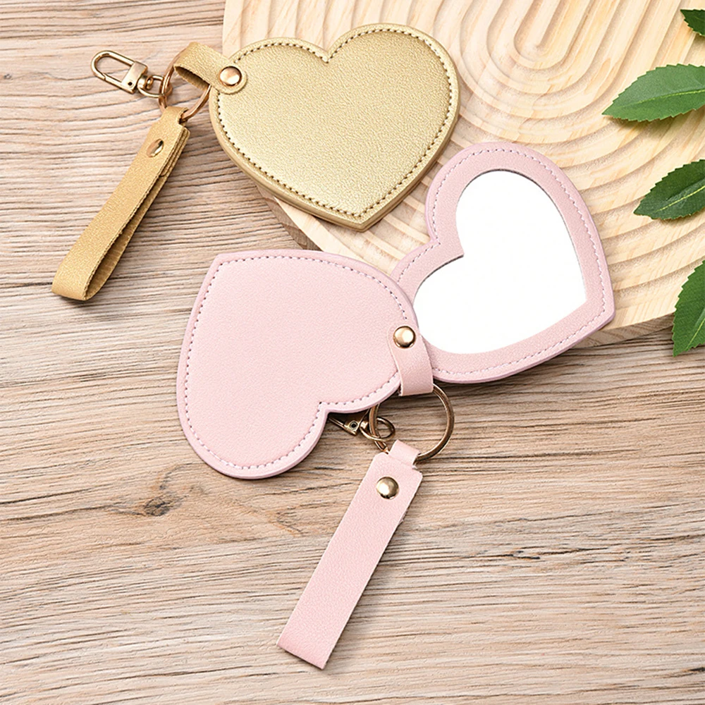 Sleutelhanger Spiegel Stijlvolle Cosmetische Spiegel Hart Spiegel Creatief Voor Vrouwen Zakcadeau