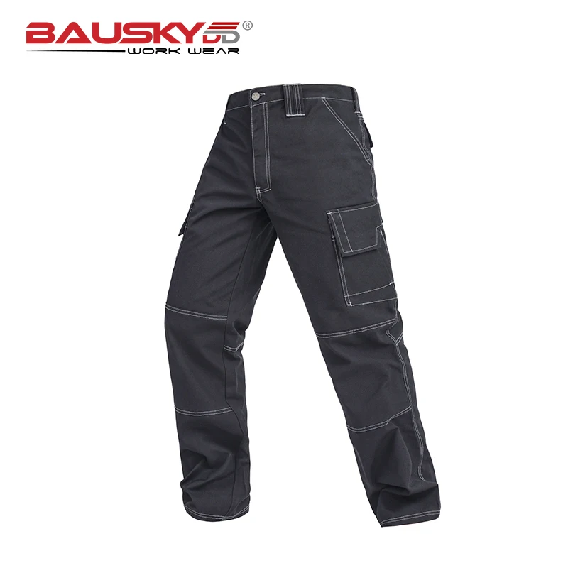 Pantalon de travail noir pour homme, vêtement de travail