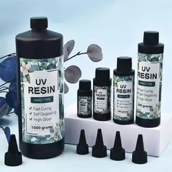 Hard UV Resin Glue Crystal Clear Ultraviolet Curing Epoxy Resin UV Glue Solar Cure Sunlight Activated DIY Jewelry Making Tools