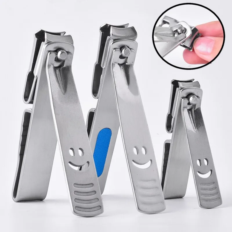 NEW 3PCS 360 Degree Rotating Nail Toe Clipper Cutter Foldable Trimmer Scissor Stainless Steel Manicure Pedicure Tool Set