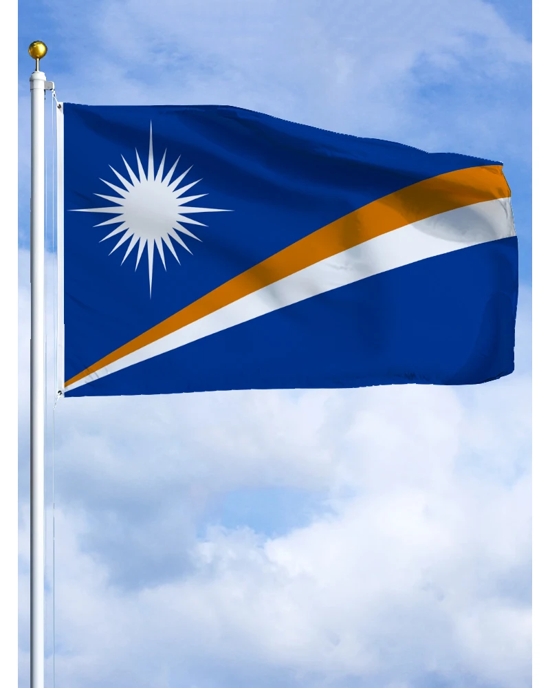 60×90 90x150 120×180CM bandera con emblema de las Islas Marshall tapiz de pancarta impreso de poliéster para decoración