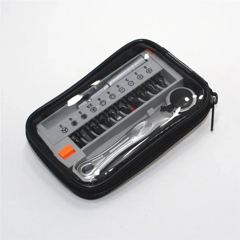 12Pcs Portable Mini Ratchet Wrench Close Quarter Adjustable Ratcheting Screwdriver Bits Set with 1/4 Drive Tool Sets