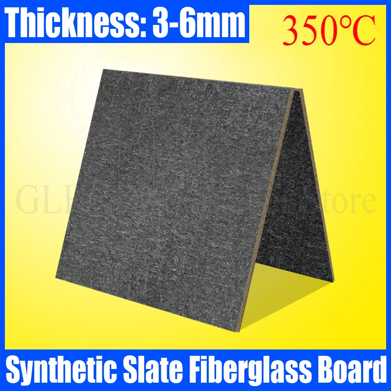 1PCS Black Synthetic Slate Thickness 3-6mm Fiberglass Board 350℃ High Temperature Resistant Mold Heat Insulation Board Plate