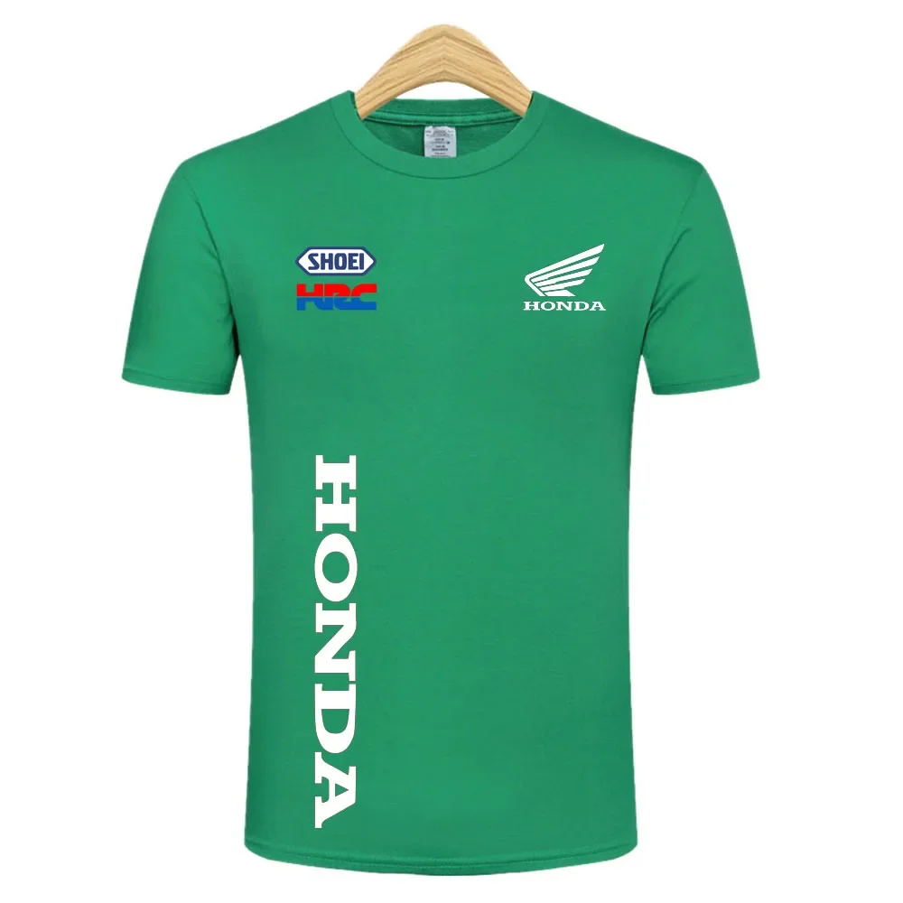تي شيرت هوندا الصيفي للرجال بسيط وعصري صيفي كاجوال من القطن Honda Harajuku قميص موتوكروس نينو قابل للتنفس