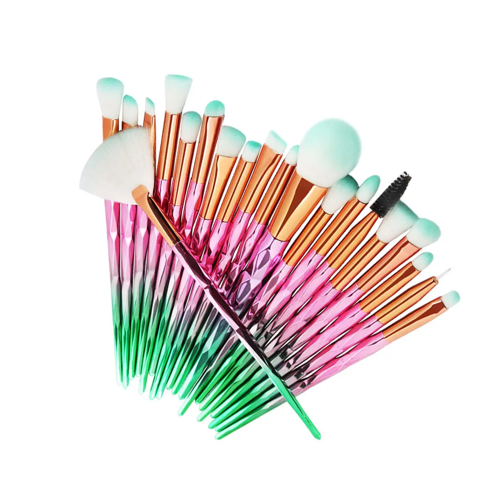

20pcs Makeup Brush Set Durable Long Term Use Beautiful Handles Foundation Eyeliner Mascara Lip Concealer Eyebrow Brushes Women