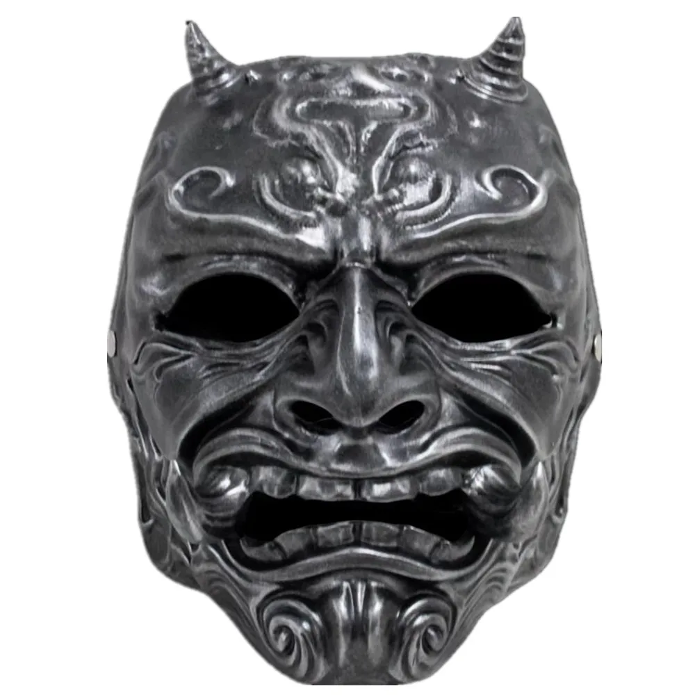 

Japanese Red Prajna Hundred Ghosts Night Walk Noh Drama Ghost Warrior Cosplay Handmade Resin Craft Mask