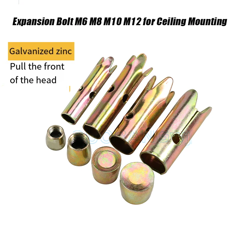 National Standard Split Type Internal Pull Explosion Head Expansion Bolt M6 M8 M10 M12 for Ceiling Mounting High Strength