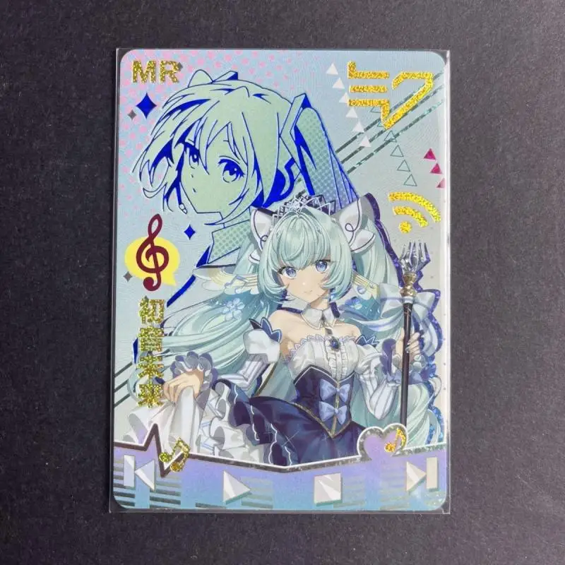 Goddess Story 5M09 MR Card Anime Hatsune Miku Hoshino Ai Makise Kurisu Game Collection Bronzing Flash Card Board Game Toys  Gift