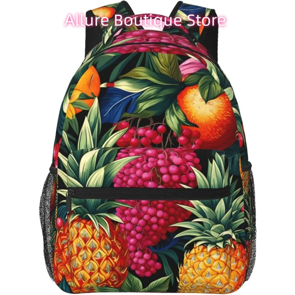

laptop bag back to school Colorful Pineapple Lightweight Laptop Backpack Lightweight Multipurpose Travel Casual Daypack Unisex C