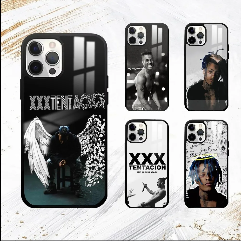 X-XXXTentacions 17 Rapper Phone Case For iPhone 16 15 14 13 12 11 Pro Max Plus Mini PC Fashion mirror phone case