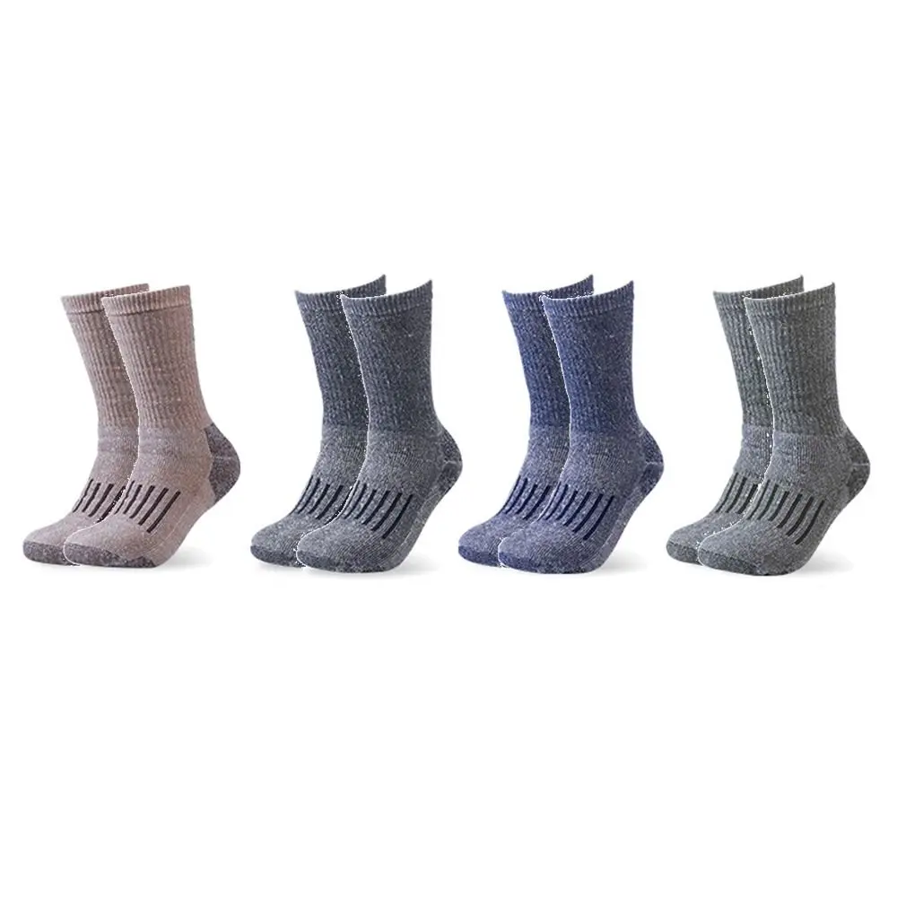 Calcetines de lana merina antideslizantes para hombre, medias térmicas informales, transpirables, suaves, gruesas, absorbentes de humedad, para invierno