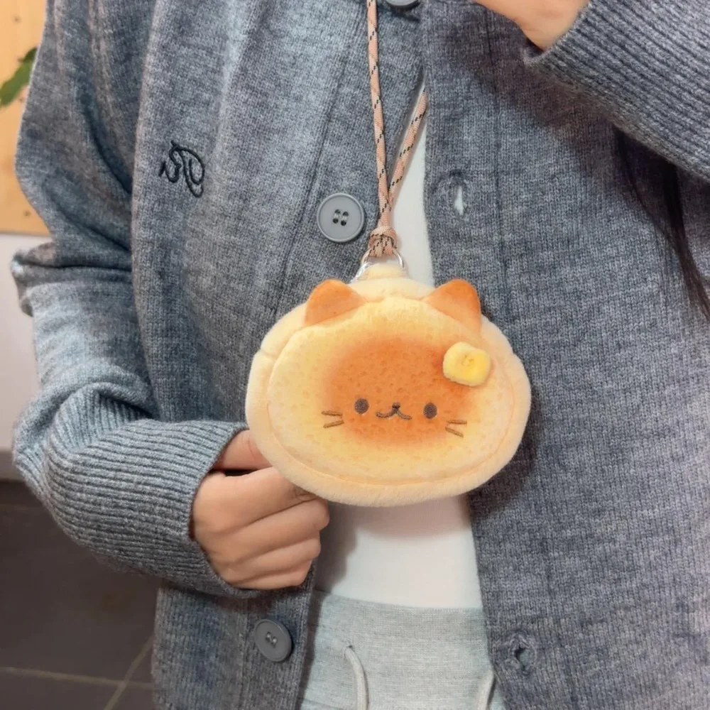 

Makeup Storage Soft Siamese Cat Earphone Bag Portable Cute Print Coin Purse Ins Elegant Lanyard Wallet Children Kids