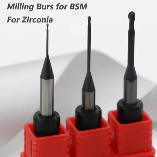 

BSM Dental Milling Burs Cutter for Cad Cam Zirconia Wax PMMA Carbide with CVD Coating - Precision Dental Lab Tools