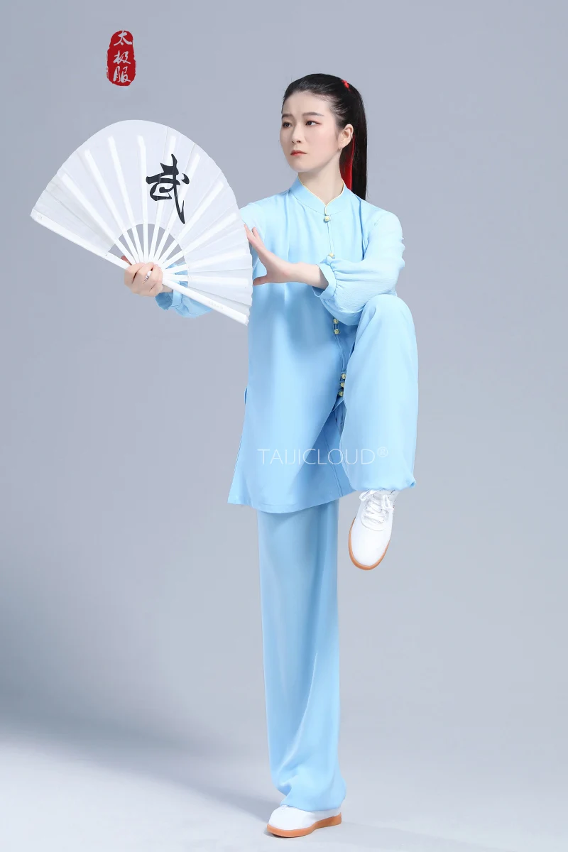 

Tai Chi Uniform Set for Women, Mesh-Sleeved, Martial Arts Practice, Competition, Morning Training