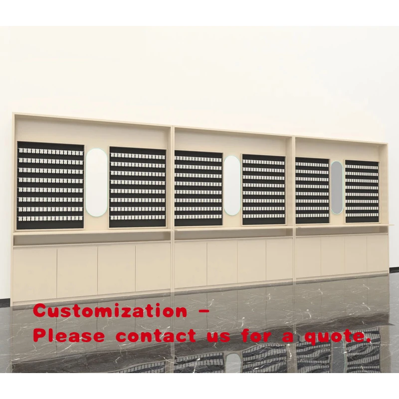 custom.Light Luxury Style Earrings and Display Stand Wooden Layer Board Cabinet Jewelry Display Racks
