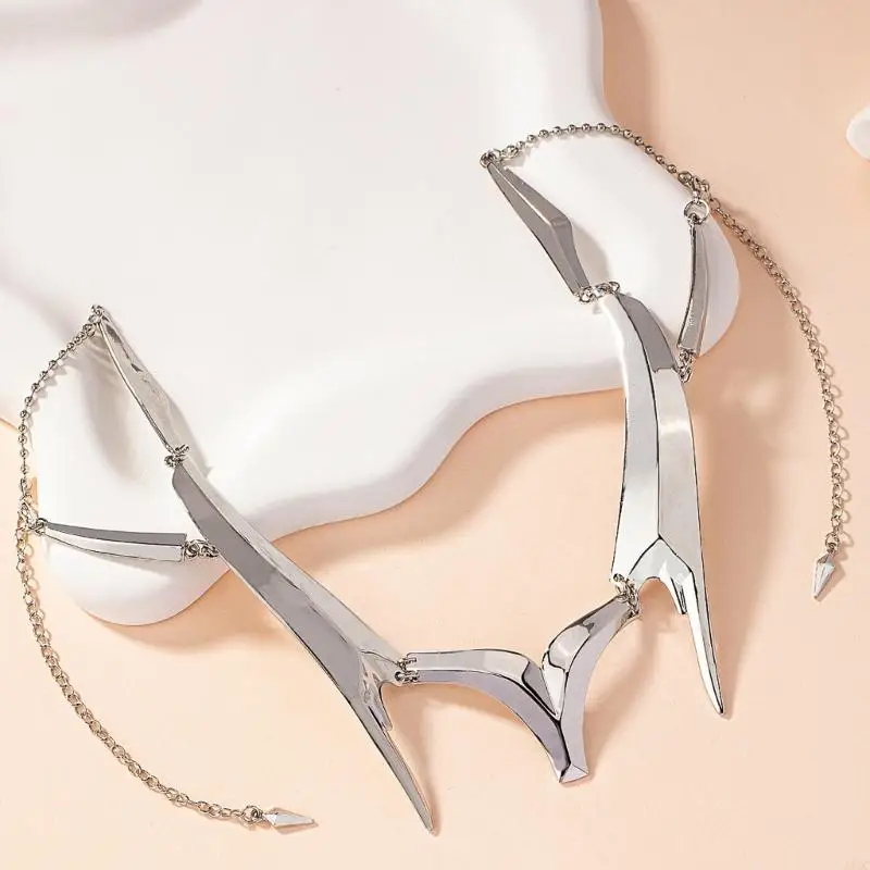 2025 جديد القوطية الميكانيكية الشفاه الوجه سلسلة الحرفي مجوهرات للجسم سبيكة خوذة للحفلات والمهرجانات #5