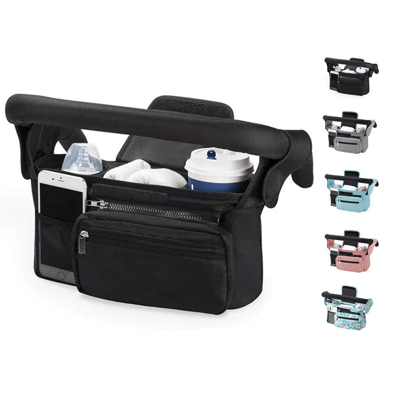 Baby Stroller Storage Baby Travel Hanging Bag Mummy Shoulder Bag Phone Bottle Holder Pram Diaper Bag Baby Stroller Accessories
