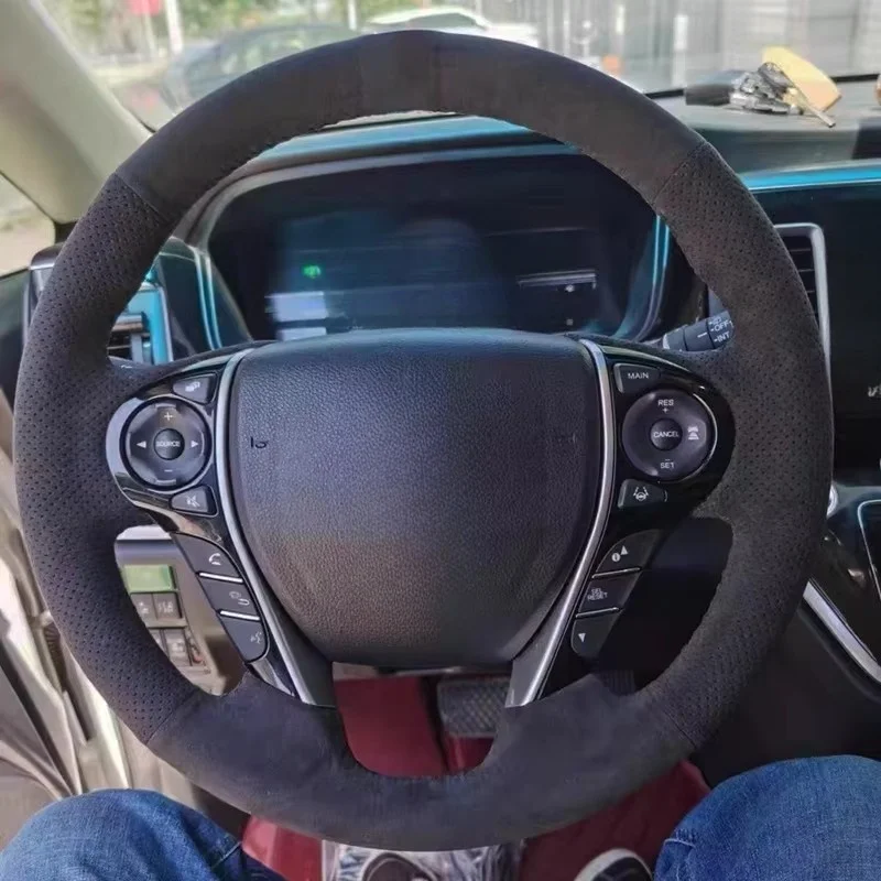 

Customized Suede DIY Car Steering Wheel Cover For Honda Accord 9 2013 2014 2015 2016 2017 Crosstour 2013 2014 2015 Car Interior