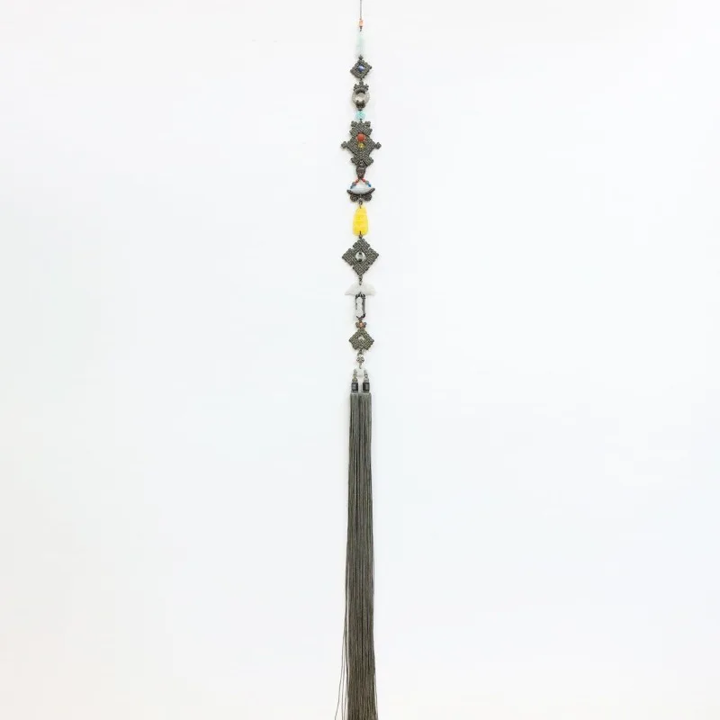 

Jewelry pendant handmade Chinese knot long tassel 1.15 meters Buddha bead matching dovetail jade high-grade