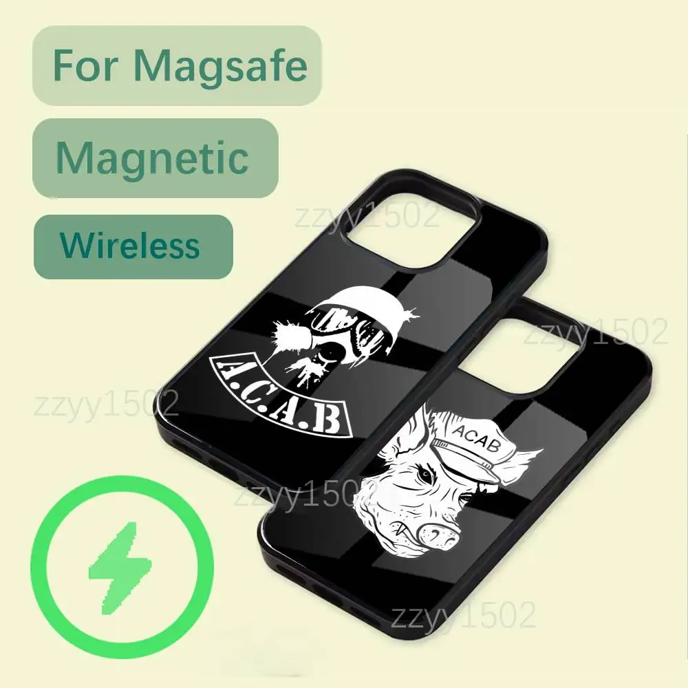 

All Cops Are Bastards ACAB 1312 Phone Case For iPhone 17,16,15,14,13,12,11,Pro,Max,Plus,Mini,SE4,E Magsafe Wireless Charging