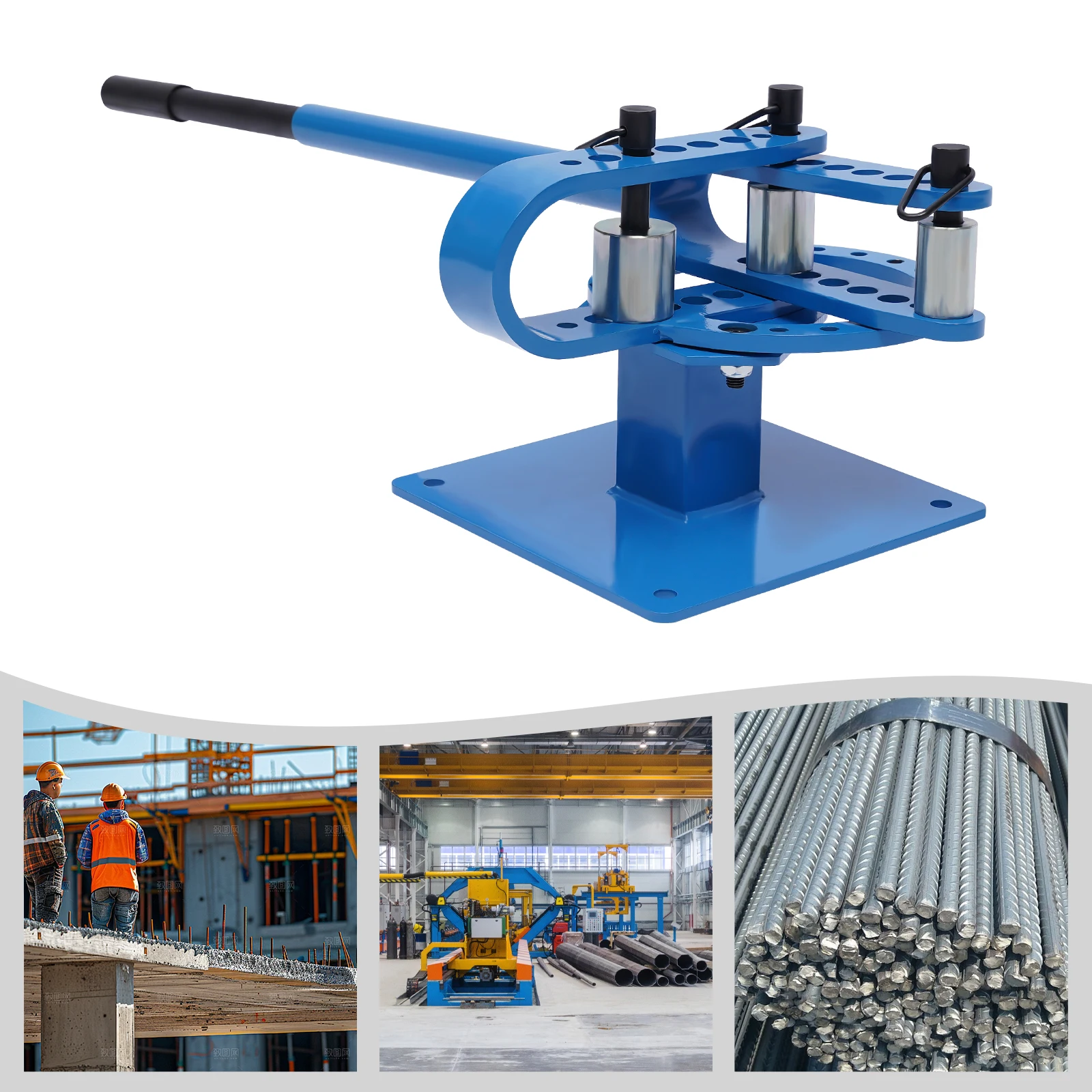 

Manual Pipe Bender: 8mm Steel & Cable Bending machine Multi-Size Die Bending Tool