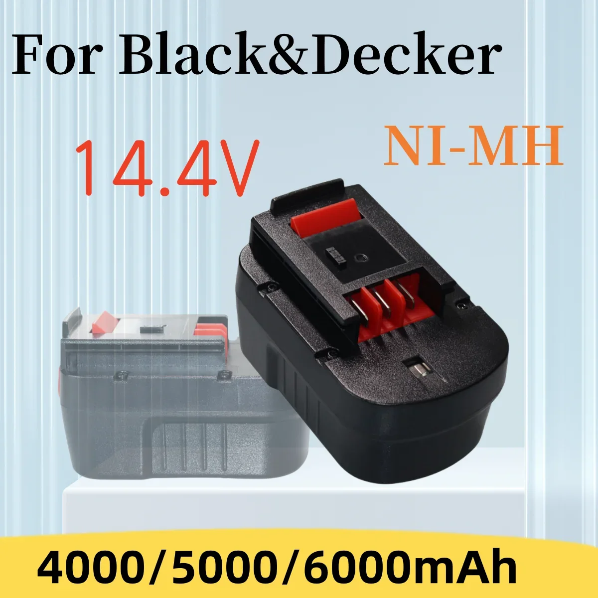 

Ni-MH 14.4V Battery 4000/5000/6000mAh For Black & Decker A18 A1718 A18NH HPB18 HPB18-OPE FS1800CS FS1800D FS180 FS18ID