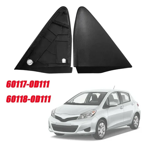 Imagen 1 del producto Para Toyota para Yaris 2012 2013 2014 coche espejo retrovisor izquierdo derecho cubierta triangular embellecedor espejo cubierta de esquina