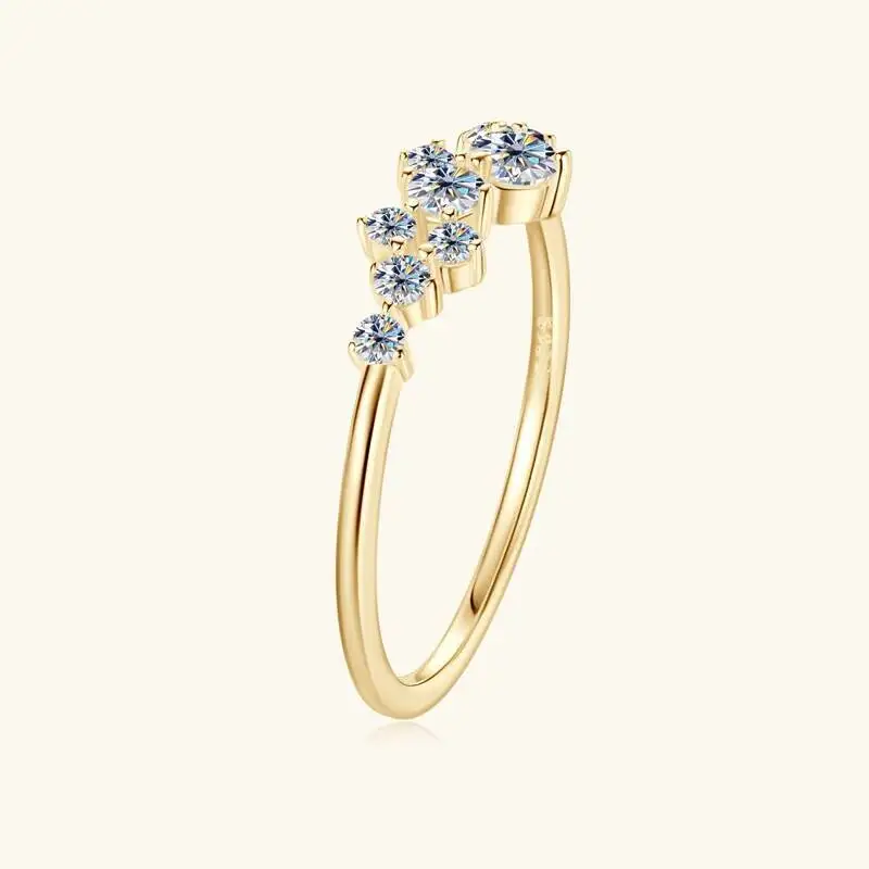 925 Sterling Silver Ring Moissanite Sterling Silver Wedding Engagement Finger Rings Fashion Band For Women Fine Jewelry