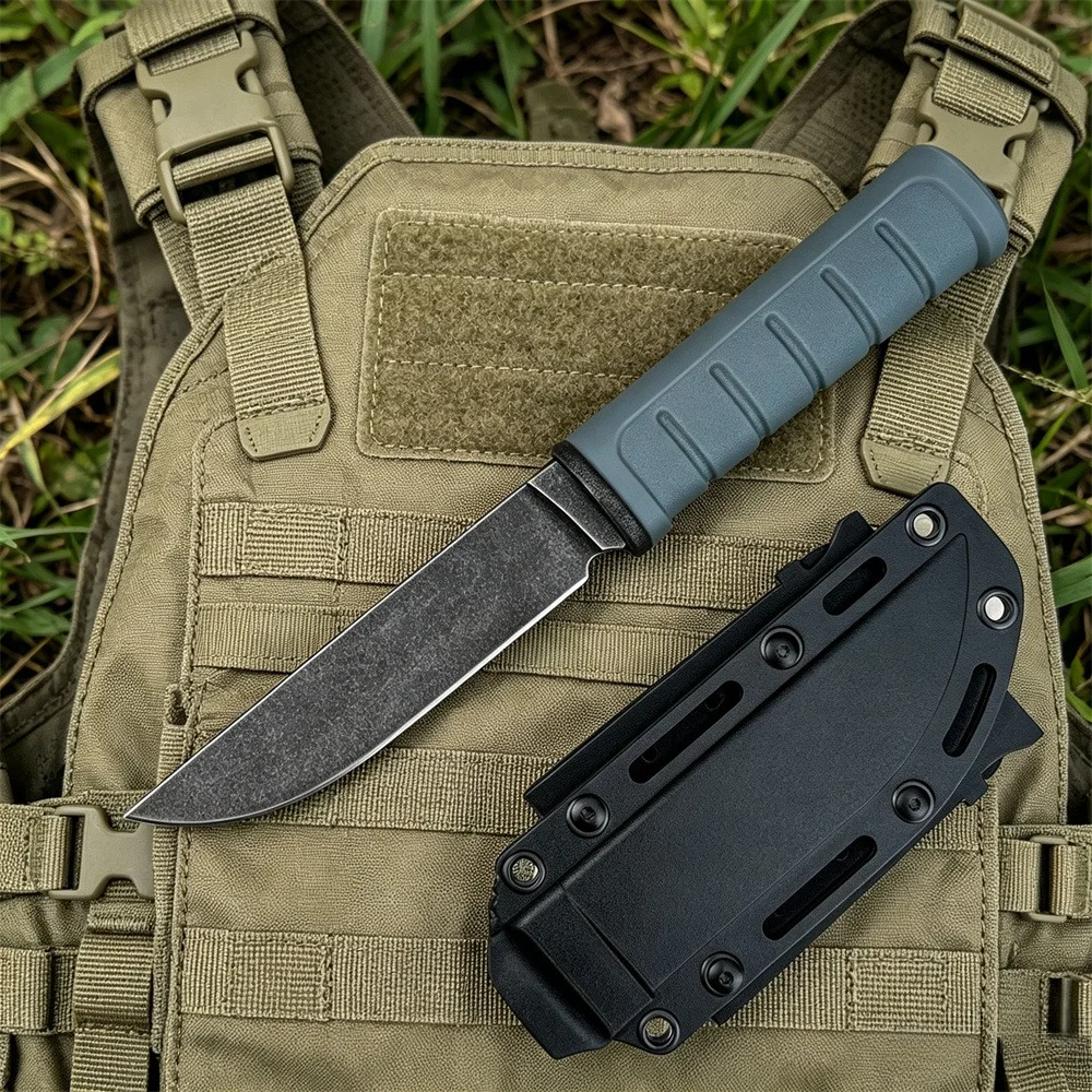 

Нож для повседневного туризма и альпинизма с лезвием из стали 8Cr13Mov, нейлоновой рукояткой, для активного отдыха, кемпинга и рыбалки, с чехлом