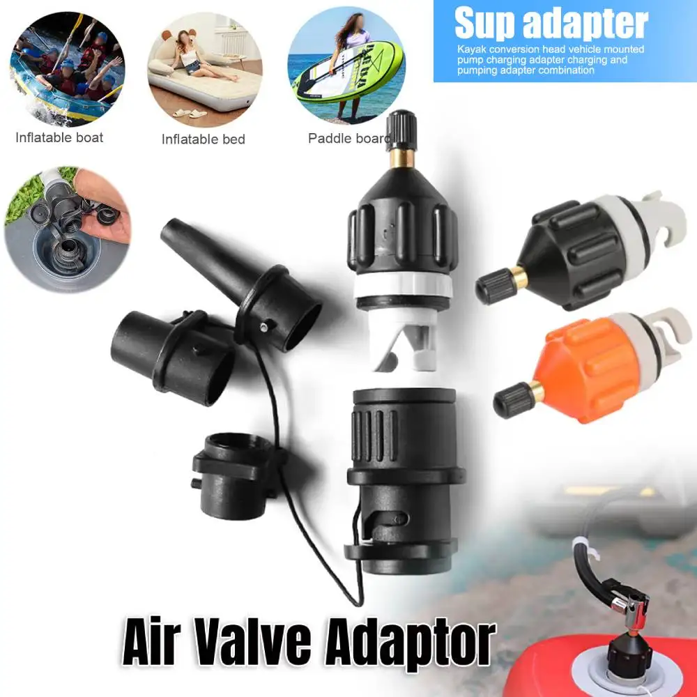 

Air Valve Adaptor for SUP Board Inflatable Pump Adapter Paddle Boat Kayak Air Valve Pump Connector Tire Air Compressor Converter