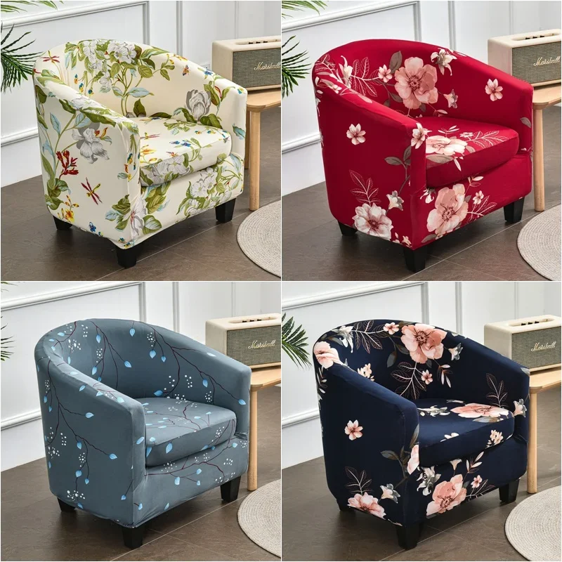 Split Style Club Sofa Cover Spandex Armchair Covers Bar Sofa Slipcover for Living Room Couch Cover With Seat Cushion Covers