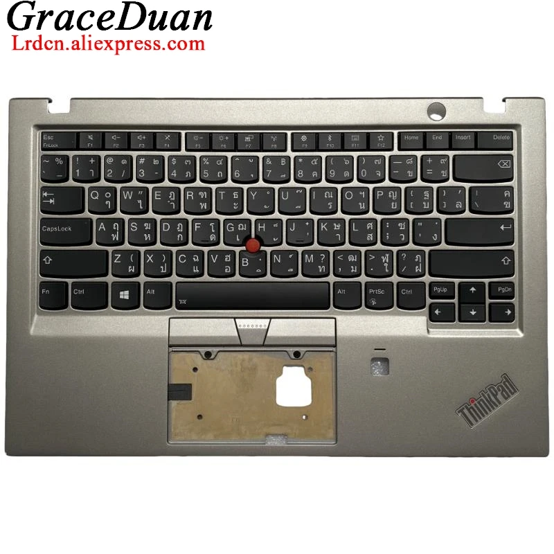 TH Thai Silver Keyboard Upper Case Palmrest Shell Cover For Lenovo Thinkpad X1 Carbon 6th Gen6 G6 01YU505 01YU577 01YU541 01YU61