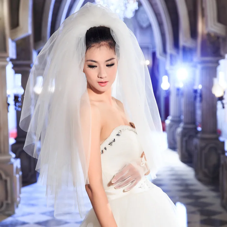 2025 New Wedding White Cake Headcloth Bridal Wedding Multi Layer Mesh Fashion Wedding Dress Accessories Party