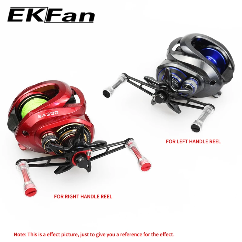 EKFan 105mm Baitcasting Angelrollengriff für A/S/D 7*4/8*5 Loch Aluminiumlegierung BC Rollengriff mit Acrylknopf DIY Zubehör – Detail 1