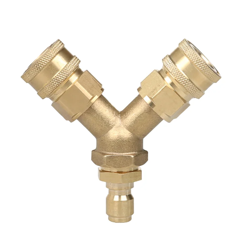 Tee Spliter Adapter with 3/8 inch Quick Release Connector for High Pressure Washer