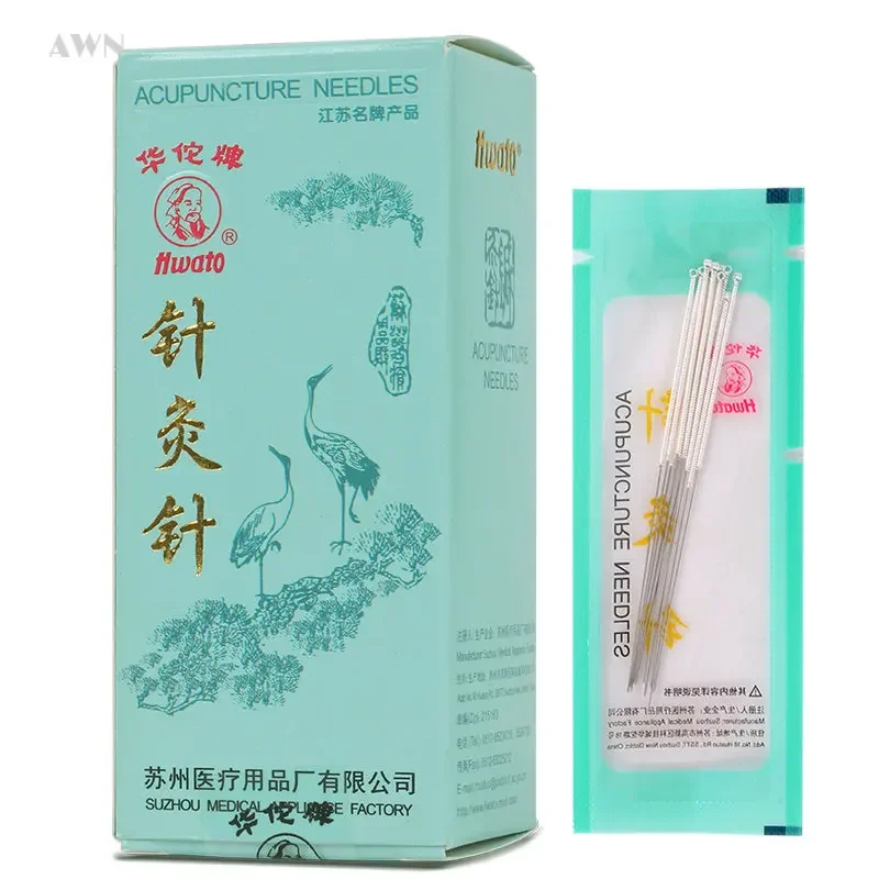 200Pcs/Box Silver Plated Handle Acupuncture Needles Hwato Non Single-use Sterilization Repeated Use Health Care