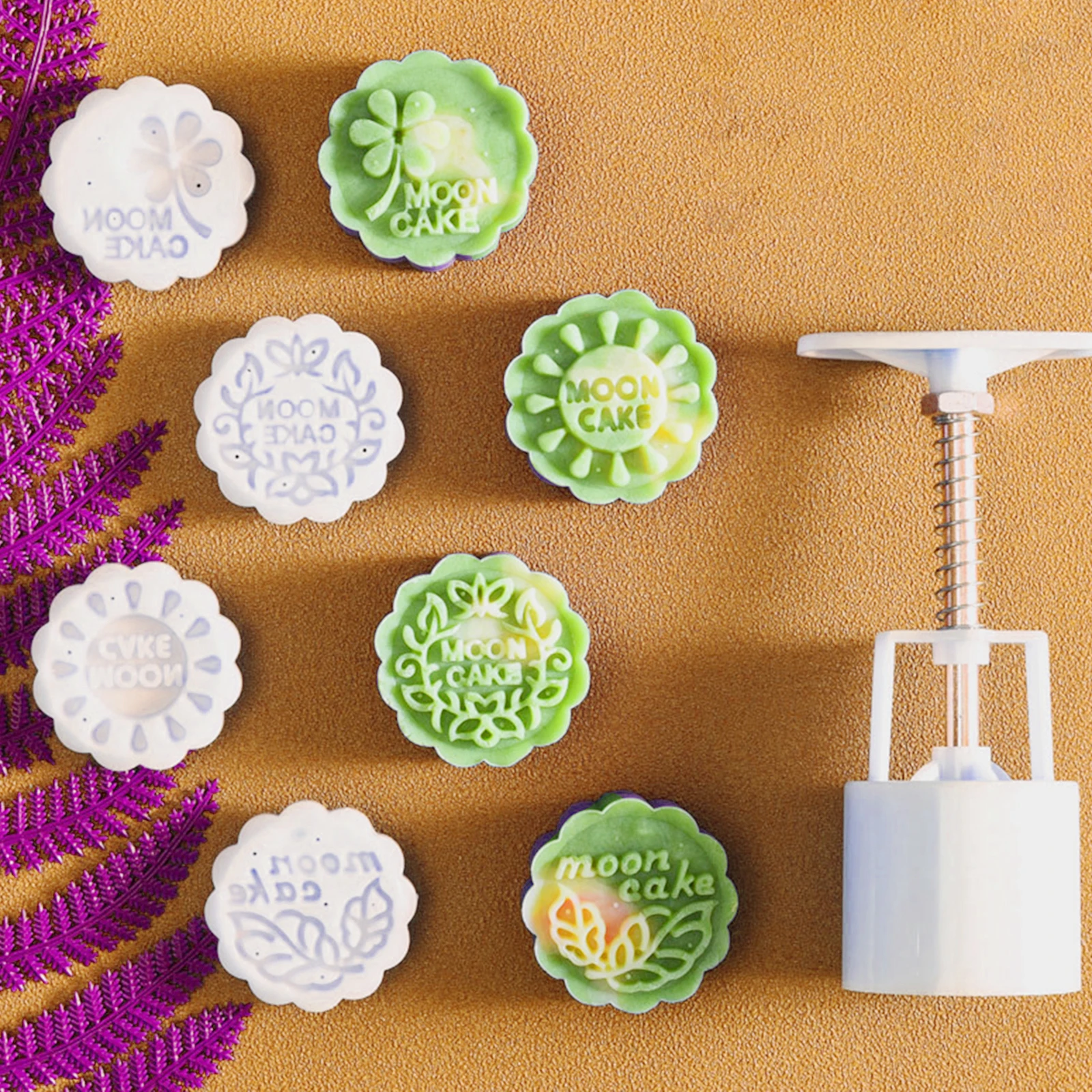 

Moon Cake Mold Press Maker Silicone Baking Molds Decorate Cookie Printing Pastry Abs Handmade Tool