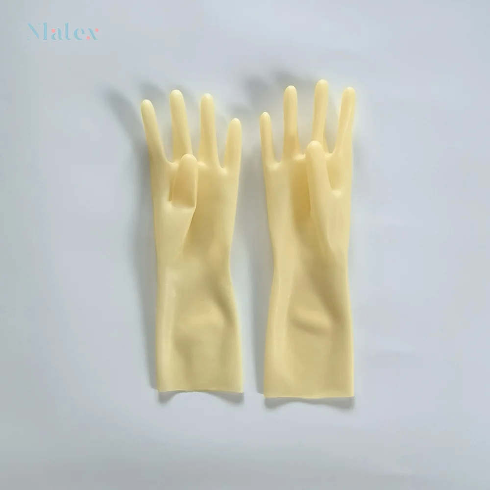 

Natural latex gloves short cosplay accessories 0.4 thickness excellent elasticity and softness