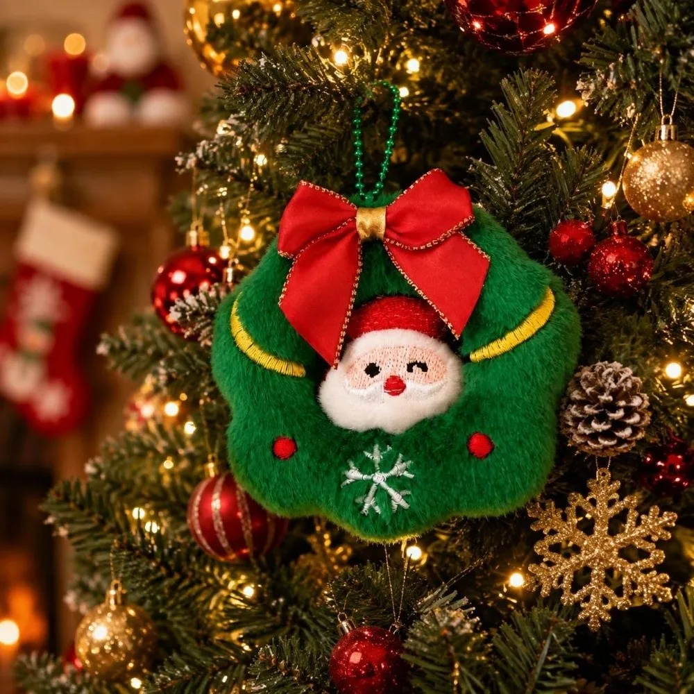 Versatile Christmas Keychain Portable Cartoon Bag Pendant Creative Lucky Keyring Christmas Party