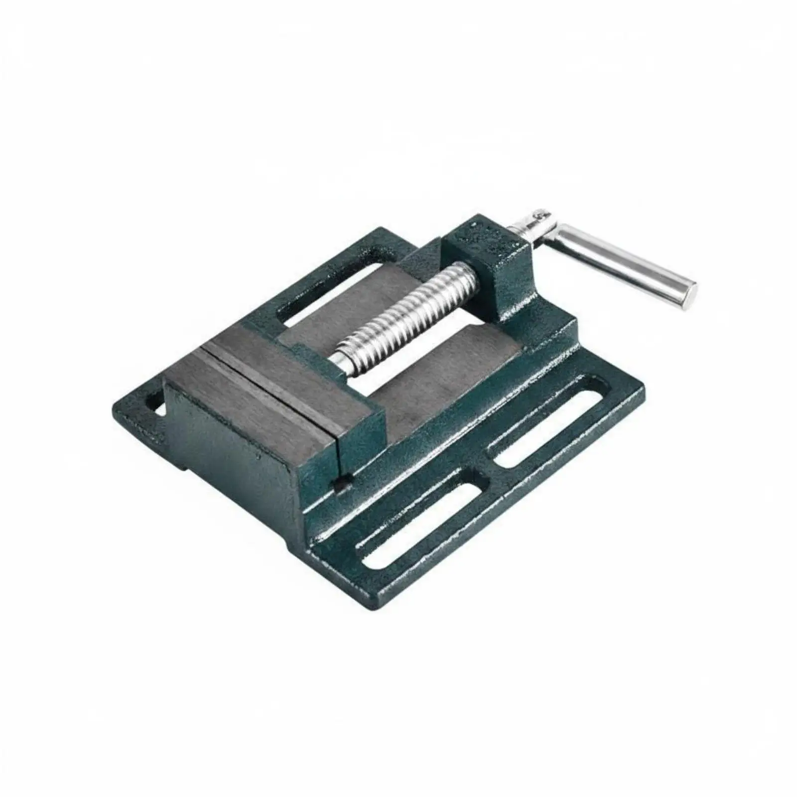 Industrial Grade Iron Bench Vise for Workshop Table Mount Clamp with Flat Jaw Design for Secure Wood Metal Work