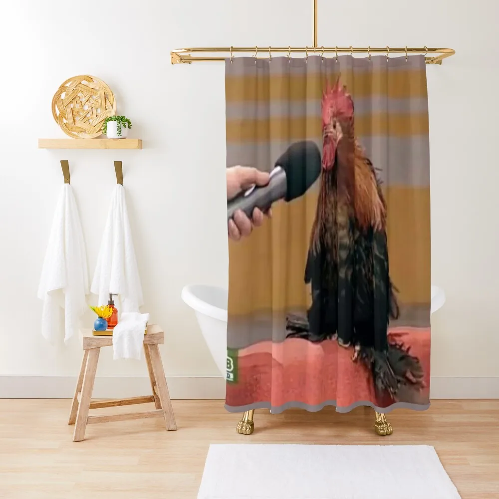 

Chicken with a microphone meme Shower Curtain Window Elegant Bathroom Shower For Bathroom Shower Set For Bathroom Curtain