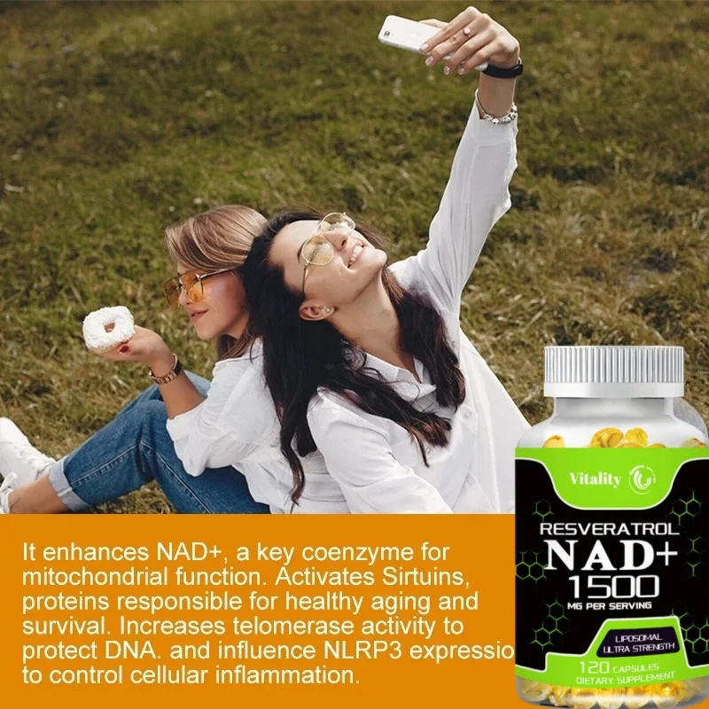 Vitality NAD Natural Energy Supplements, Anti-Aging e Saúde Celular, Fortalece o Sistema Imunológico